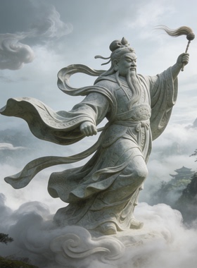 四大金刚汉白玉景区定制摆件