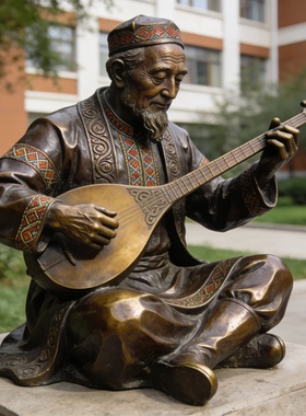 音乐主题铸铜雕像户外室内摆件