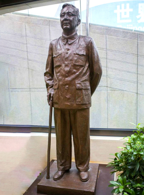 华罗庚名人铸铜雕塑城市园林景观大型玻璃钢雕像金属地标雕像艺术