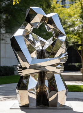 大型城市广场文化艺术主题公园景观打卡雕塑镜面金属创意装饰雕塑