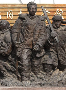 焦裕禄人物玻璃钢仿铜户外