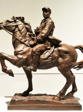 抗美援朝英雄烈士邱少云铸铜雕塑