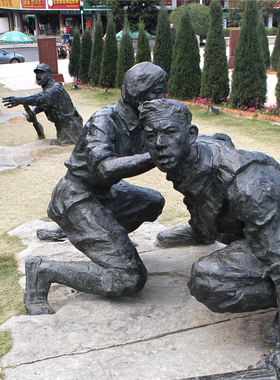 大型军人历史战斗主题玻璃钢文化