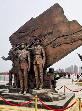 特警军人玻璃钢铸铜景区广场大型定制雕塑摆件城市建筑地标文化