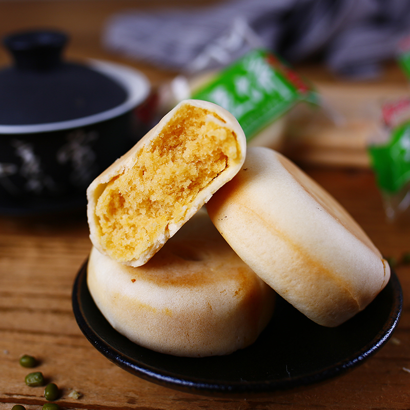 零趣食品旗舰店千丝绿豆饼整箱营养早餐面包好吃不贵的糕点心网红零食品小吃特产2
