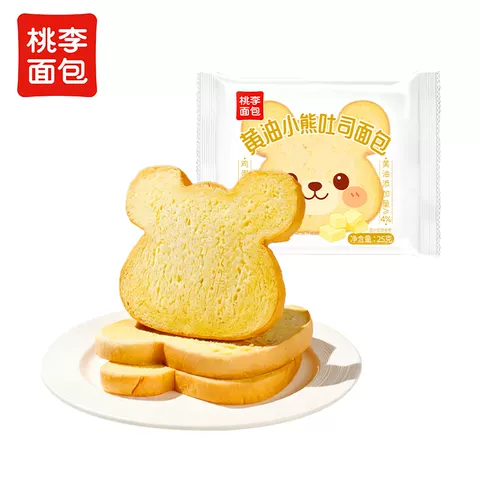 桃李 黄油小熊吐司面包 早餐整箱 图片 1