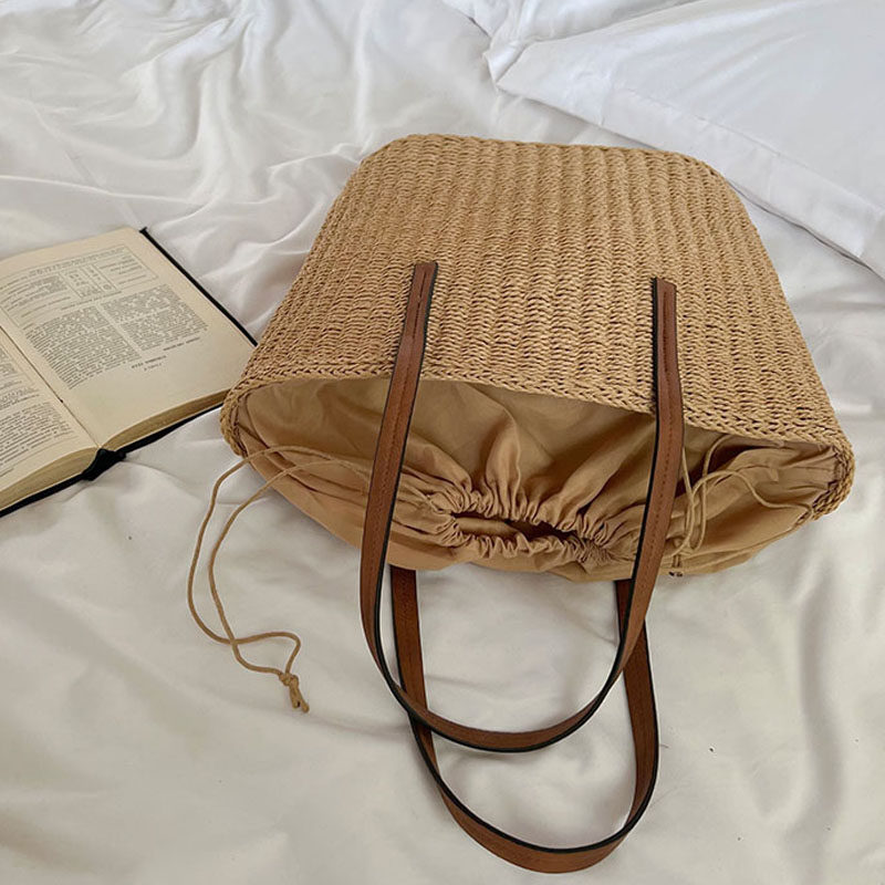 小众草编包2022新款夏天简约单肩包 吉耀女士包袋