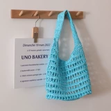 Вместительная и большая соломенная сумка на одно плечо, пляжная портативная сумка через плечо, французский стиль