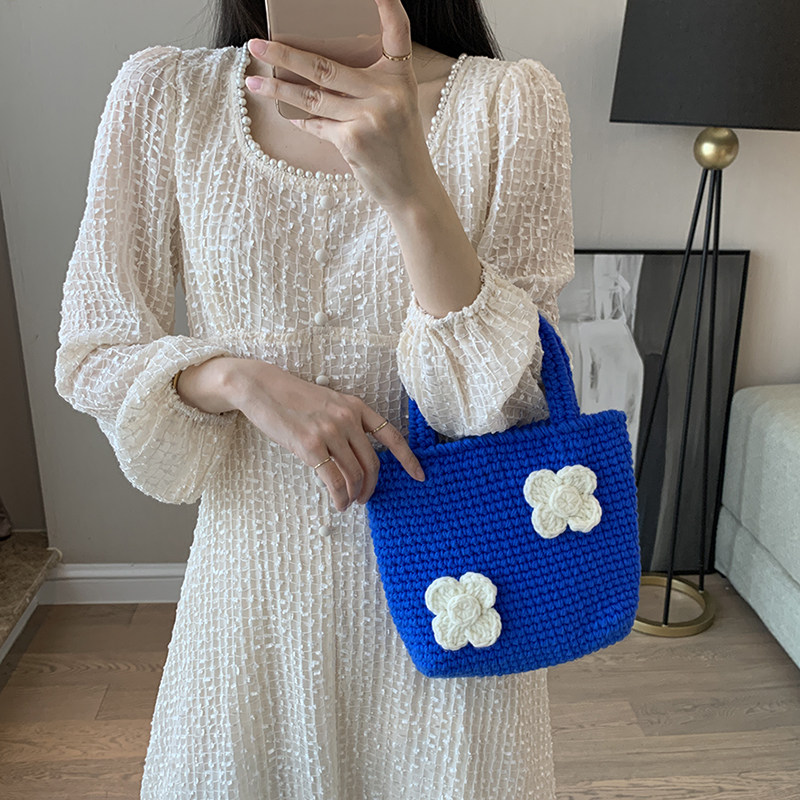 手工编织包包毛线钩针diy材料包送闺蜜女友礼物自制手提花朵包女,淘宝优惠券,粉丝福利购,淘宝优惠卷