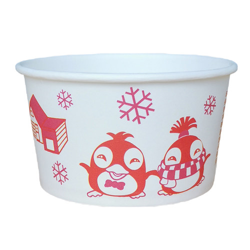 一次性纸碗圆碗饭碗家用外卖早餐小吃打包盒餐盒食品级耐高温整箱 - 图3