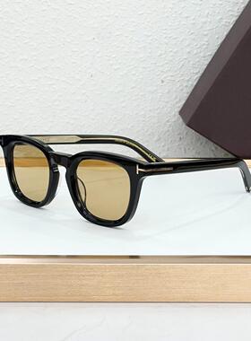 TOMFORD汤姆福特黑色方形中性墨镜太阳眼镜黄色镜片户外Daily