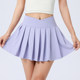 运动短裙女夏季百褶瑜伽裙假两件防走光羽毛球网球裙时尚小白裙
