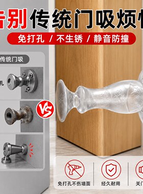 吸盘式硅胶门挡免打孔静音防撞