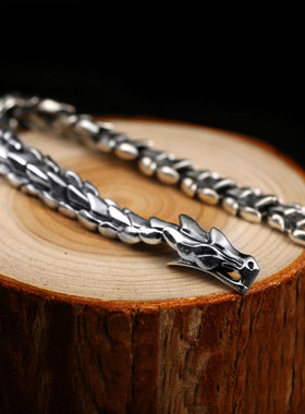 龙骨手链男士款霸气个性潮搭复古简约时尚嘻哈手饰品国风创意礼物