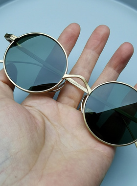 本万年龟纯钛眼镜架圆框墨镜小脸