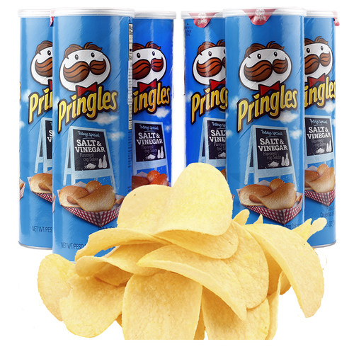 1/3/6罐 少量到货美国进口品客薯片咸醋味盐醋味pringles薯片158g - 图3