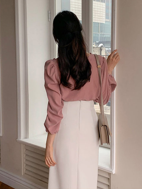 New spring and summer mid-length one-step suit skirt