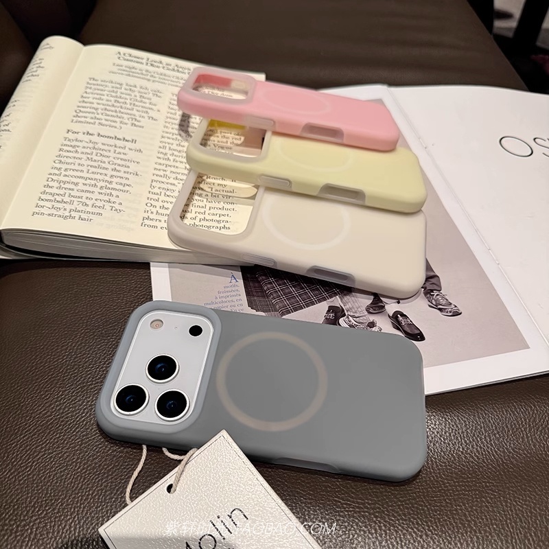 内置隐形磁吸适用1+Ace5一加13T液态硅胶OPPOFindx8手机壳X9果冻X8s橙色Reno14软糯耐脏13pro全包防摔Magsafe - 图2