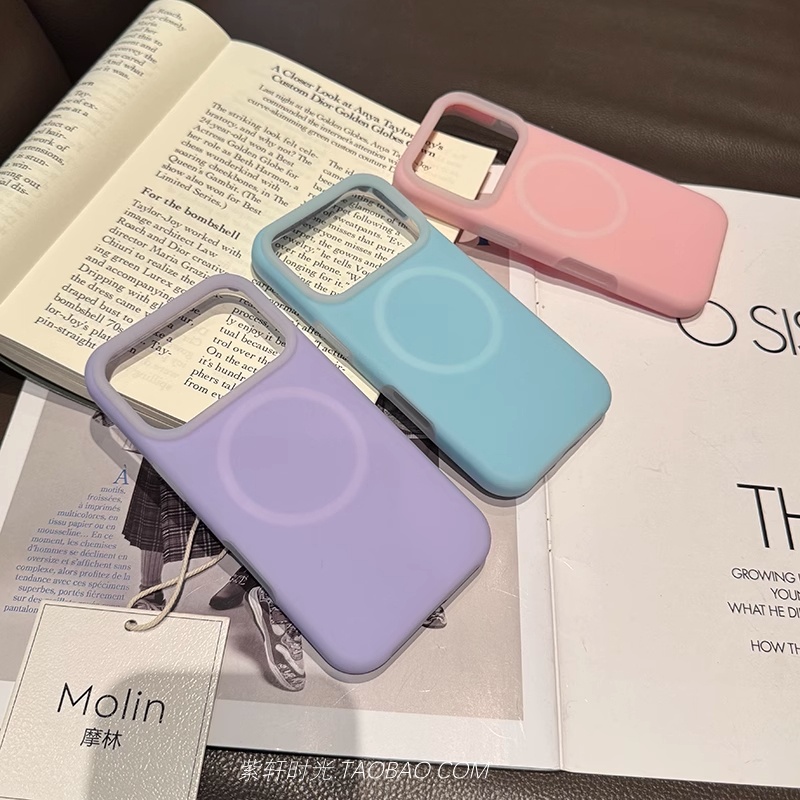 内置隐形磁吸适用1+Ace5一加13T液态硅胶OPPOFindx8手机壳X9果冻X8s橙色Reno14软糯耐脏13pro全包防摔Magsafe - 图3