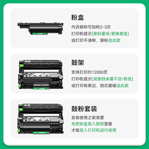 才进适用兄弟TN-B020粉盒DCP-B7530DN B7500D B7535DW硒鼓B7520DW - 图3