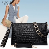 Сумка через плечо, маленькая сумка клатч, универсальная вместительная и большая сумка с петлей на руку, сумка на одно плечо, крокодиловый принт, 2023