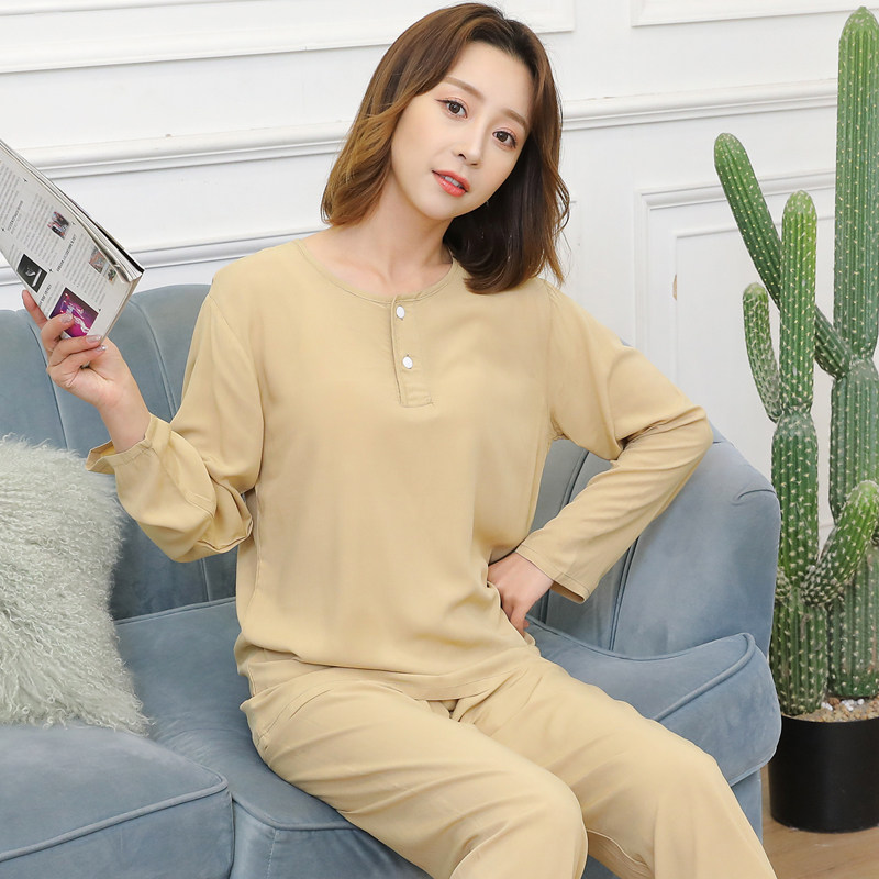 夏季宽松长袖可爱人造棉女孩空调服 朵朵莉睡衣/家居服套装