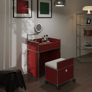 曲美家居lab包豪斯中古定制卧室简约轻奢储物线下同款 邂逅梳妆台