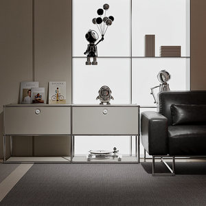 曲美家居lab客厅模块组合柜包豪斯中古风储物电视餐边柜线下同款