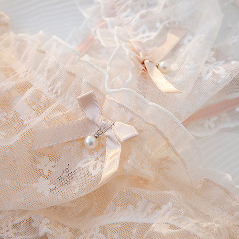 内裤女蕾丝性感纯欲风镂空透明日系少女甜美蝴蝶结花边女士三角裤,淘宝优惠券,粉丝福利购,淘宝优惠卷