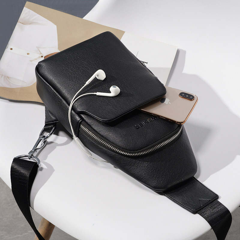 男士2019新款运动休闲胸前包单肩包 audpiget杜彼男士包袋