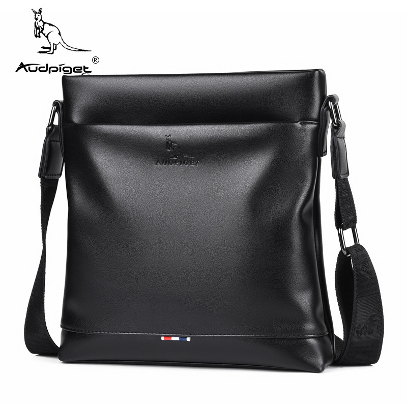 杜彼袋鼠商务休闲竖款皮包单肩包 audpiget杜彼男士包袋