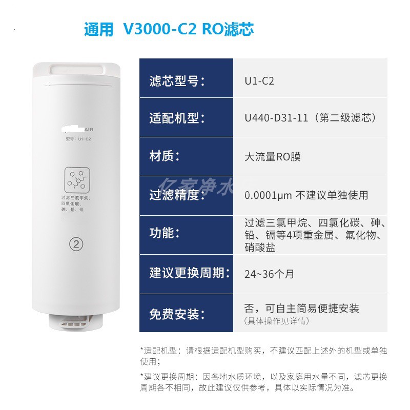 滨特尔双出水S1000/S2000-A/V3000-A/V7000-A/U440净水器替换滤芯 - 图2