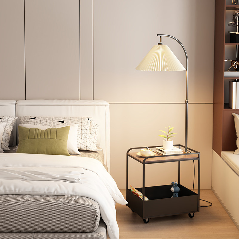 中古风小推车茶几落地灯法式床头柜创意小型超窄替代铁艺置物架灯,淘宝优惠券,粉丝福利购,淘宝优惠卷