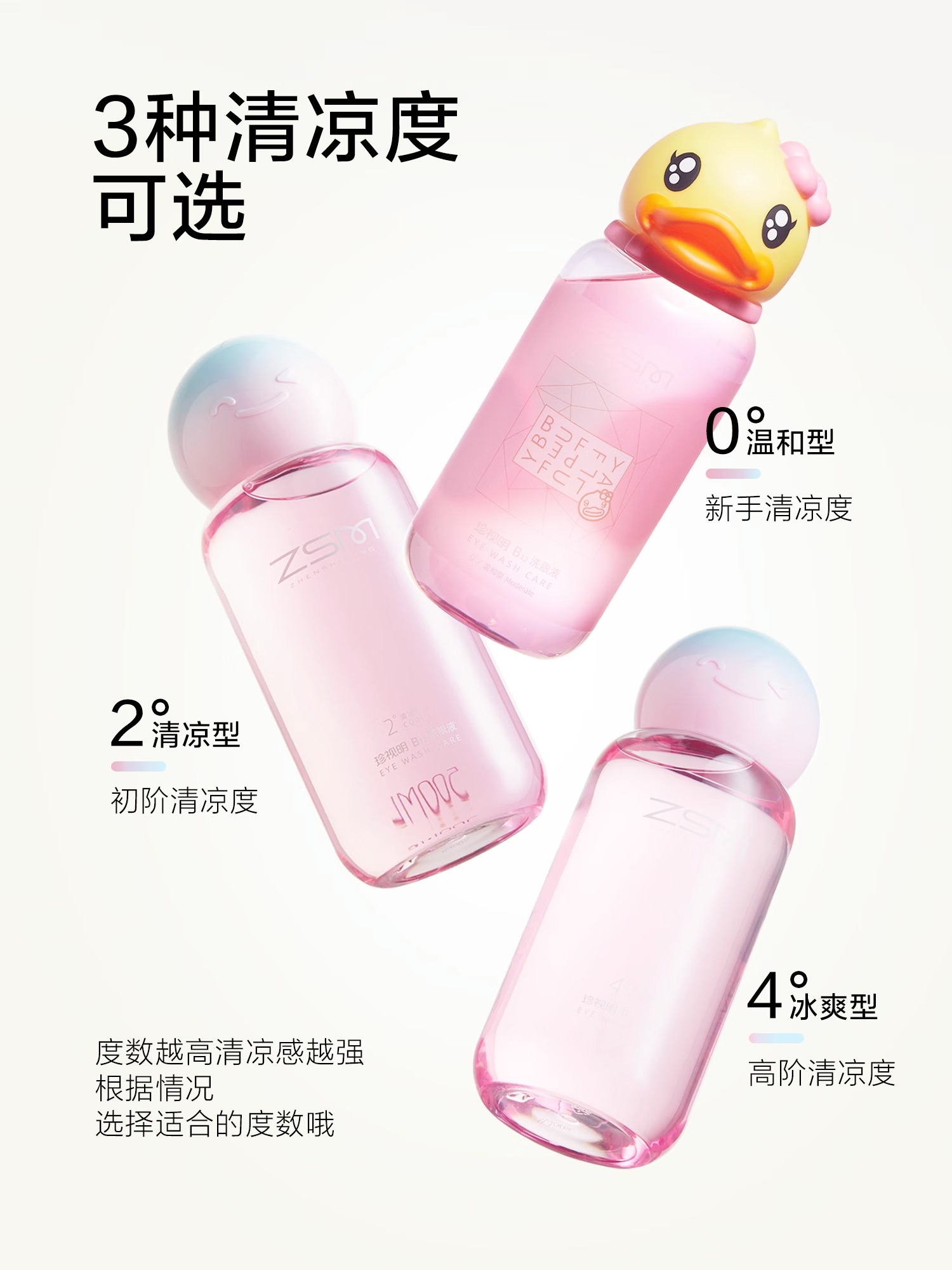 珍视明小黄鸭洗眼液清洁眼部护理液清洗眼睛水500ml/瓶润眼洗眼-图2