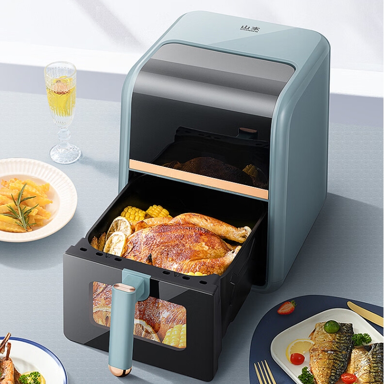 山本5L空气炸锅S-JC50TS-VS大容量家用 可视化无油低脂电炸锅 - 图0