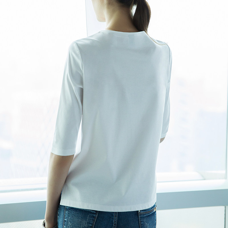 中袖t恤女2020秋装新款定制打底衫 星品秀T恤