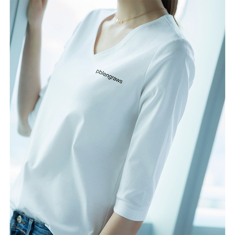 中袖t恤女2020秋装新款定制打底衫 星品秀T恤