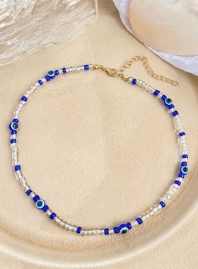 Clavicle girl choker Fashion Popular Rice Bead Necklace 项圈