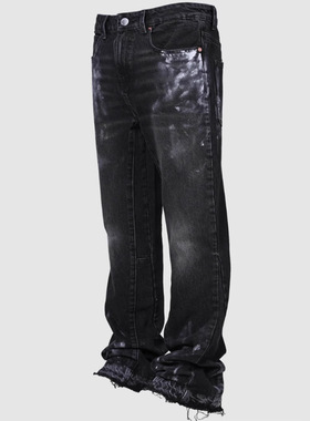 Men's Street Fashion Ins Elastic Jeans Spring denim pants 裤