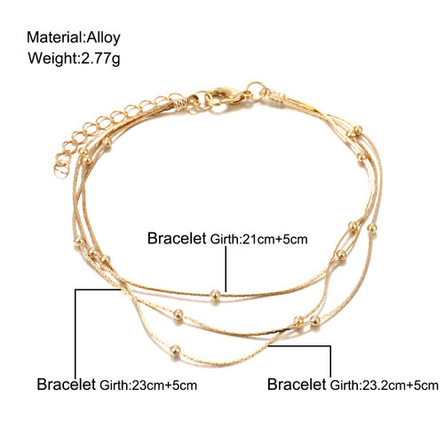 New three-layer anklet foot chain set accessories欧美脚链饰 - 图0