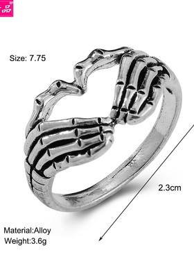 Creative retro men women personality punk ghost finger ring