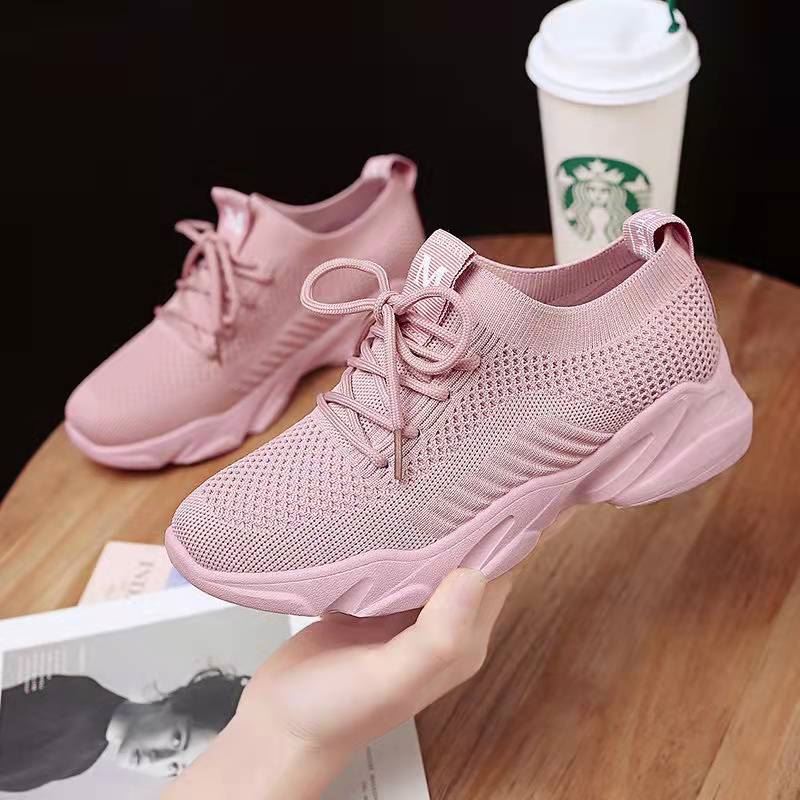 2025春季新款老爹鞋女ins潮休闲女鞋透气运动轻便软底减震跑步鞋