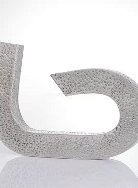 几何创意书房装饰摆件不锈钢抽象