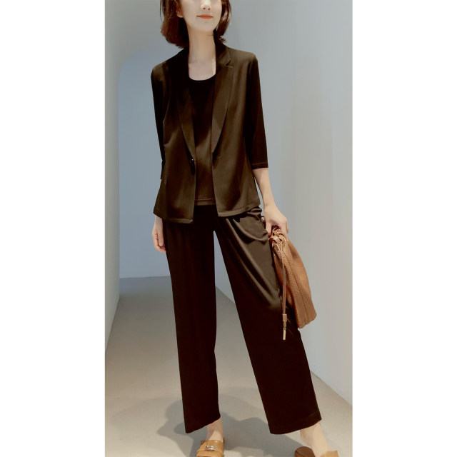 Summer slimming silk twisted ຊຸດເຮືອບິນ