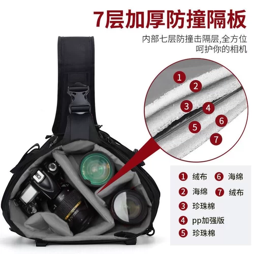 CADeN Модная треугольная сумка Kaden для фотокамеры K1, быстросъемная, с двойным открыванием, защита от дождя, через плечо, беззеркальная камера, зеркальная фотосъемка на плече