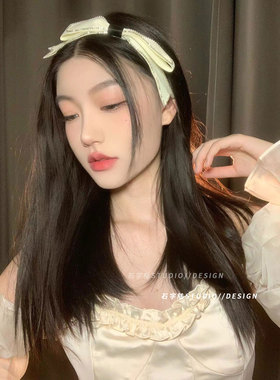 蝴蝶结发箍百搭可爱女神范头箍