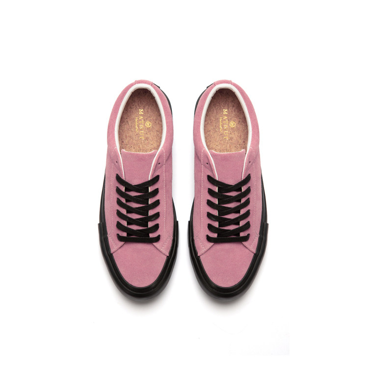 MATNUT BLOOD 翻毛皮 藕粉色 小众原创 国潮 低帮 板鞋 - 图2