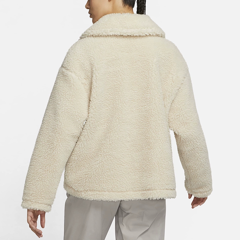 正品Nike耐克羊羔毛女冬季翻领保暖运动休闲羊羔绒外套DD5621-206-图2