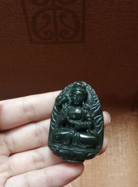 玉阅珠宝男女和田青玉天然吊坠