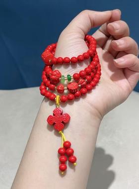 玉阅珠宝女款朱砂手链